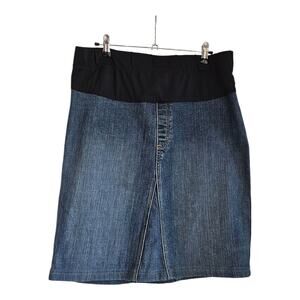 Gap Maternity Skirt Denim Jean Size 10 Back Pockets Cotton Blend